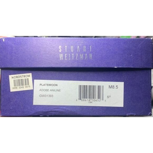 Stuart Weitzman Adobe Aniline Platswoon Nearly Nude Patent Leather Pumps Sz 8.5 - Picture 13 of 13
